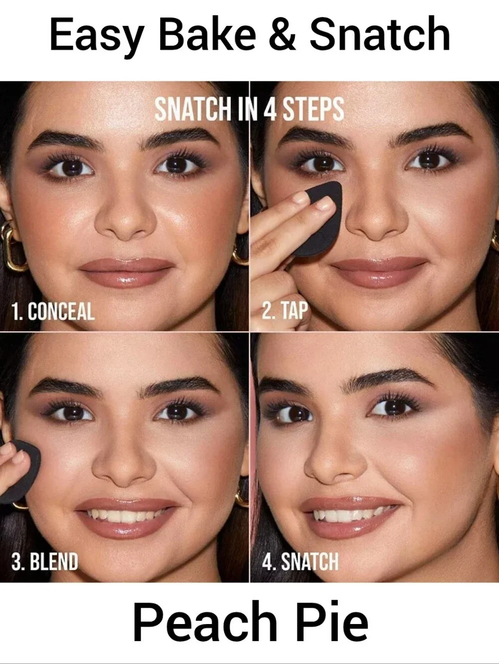 HUDA BEAUTY Easy Bake and Snatch Pressed Brightening & Setting Powder Peach Pie